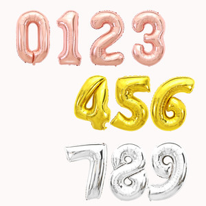 [피앤비유니티] 숫자특대 호일풍선 이니셜풍선 생일풍선 생일장식 파티풍선 파티장식 숫자풍선